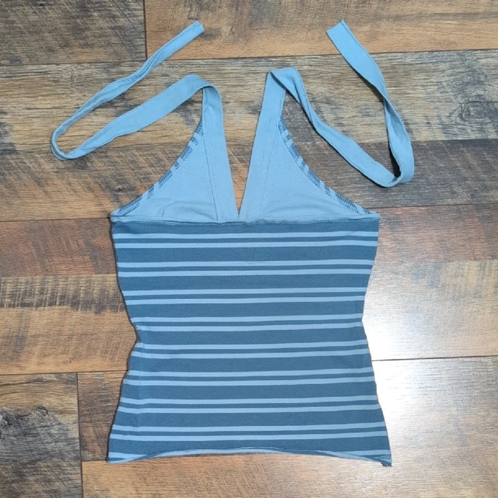 Striped Halter Top in Blues - Picture 5 of 6